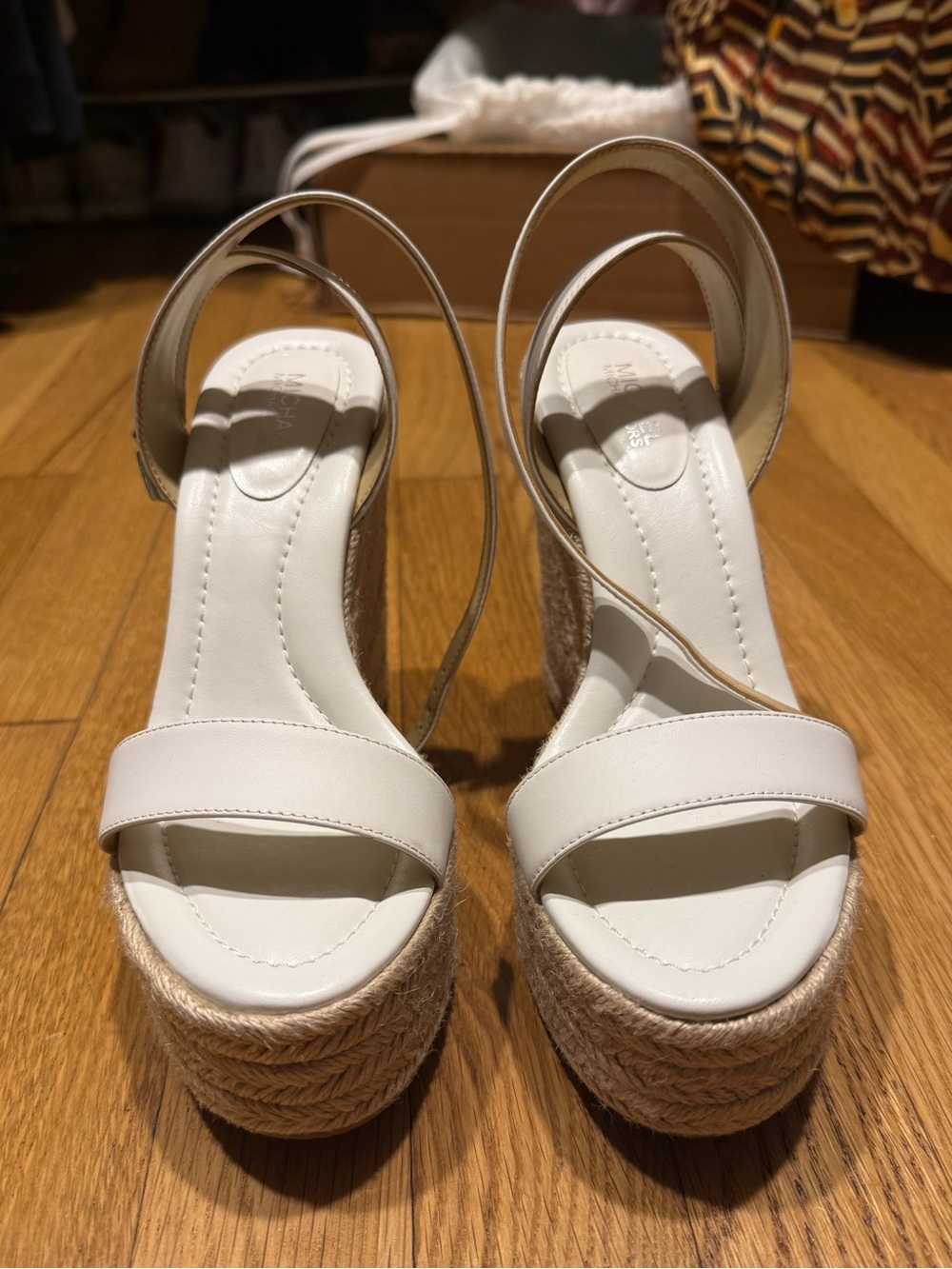 Michael Kors Wedge Espadrille Sandals in White